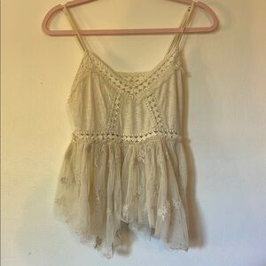 Lucky Brand Ivory Lace Top